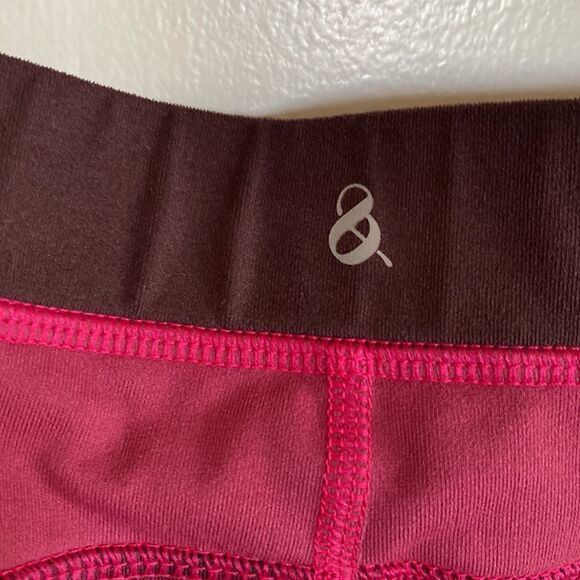 Lou & Grey -Pink/Red Color blocked -7/8 Leggings- Size LARGE - Picture 7 of 11